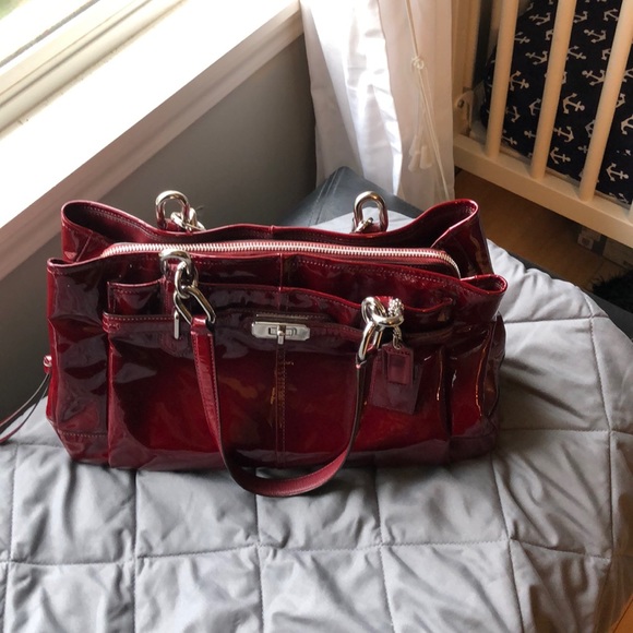 Coach patent leather satchel - Picture 6 of 7
